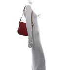 Burberry Grainy Calfskin Small Knight Bag Ruby