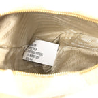 Prada Shearling Symbole Mini Triangle Bag Ecru White