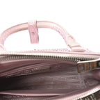 Prada Satin Crystal Mini Galleria Double Zip Tote Alabastro