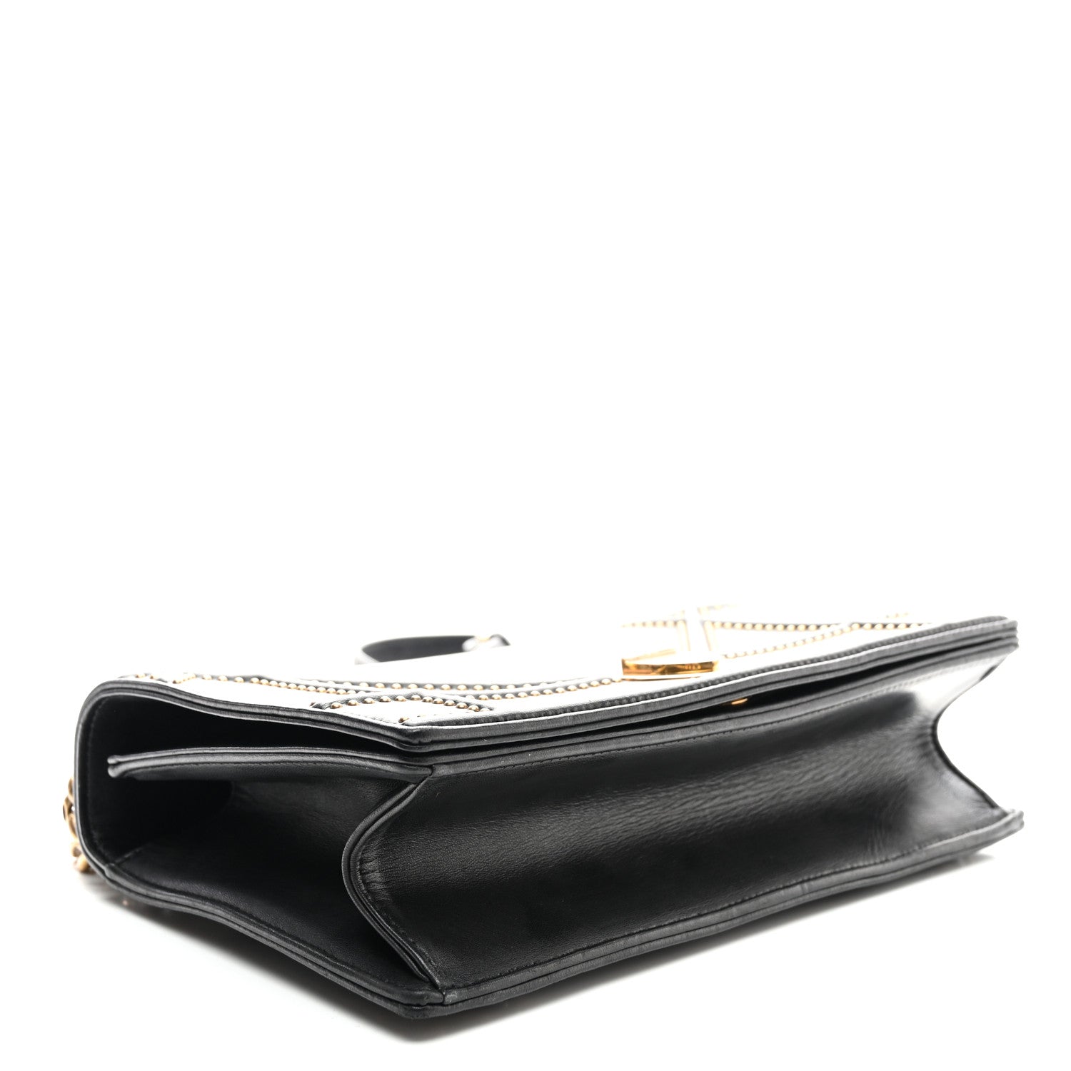 Christian Dior Lambskin Studded Medium Diorama Flap Bag Black