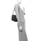 Gucci Calfskin GG Matelasse Shoulder Bag Black Natural