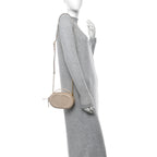 Christian Dior Calfskin CD Signature Oval Crossbody Camera Bag Caramel Beige