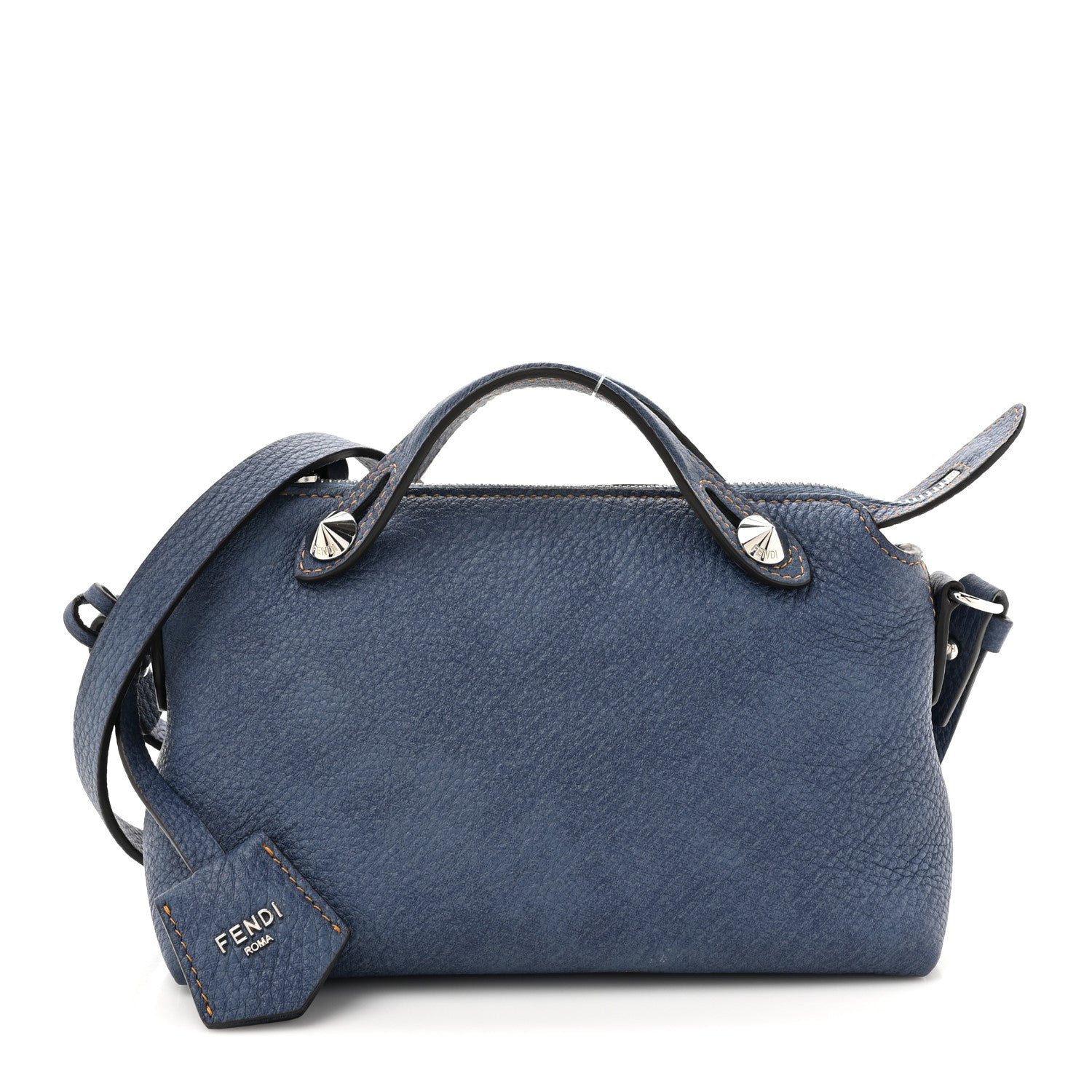 Fendi Denim Effect Cuoio Romano Mini By The Way Soft Myrtle