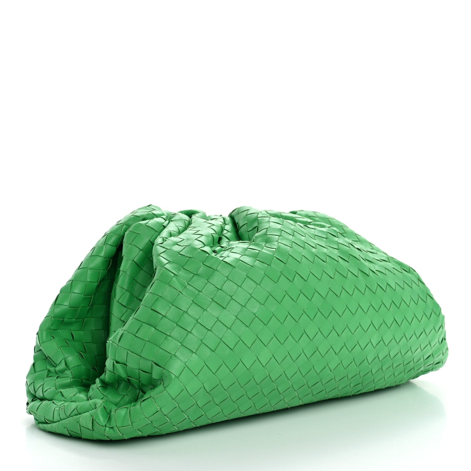 Bottega Veneta Nappa Maxi Intrecciato The Pouch Oversized Clutch Parakeet