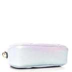 Gucci Iridescent Nappa Chevron Matelasse Small GG Marmont Chain Shoulder Bag Iridescent Snow Light Blue