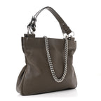 Gucci Sakai Be Green Calfskin Diagonal Stitched Small Blondie Tote Craclet Brown