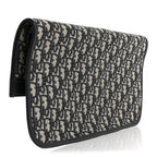 Christian Dior Oblique Fold Over Clutch Blue