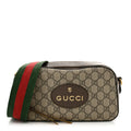 Gucci GG Supreme Monogram Web Neo Vintage Shoulder Bag Beige New Acero Crop