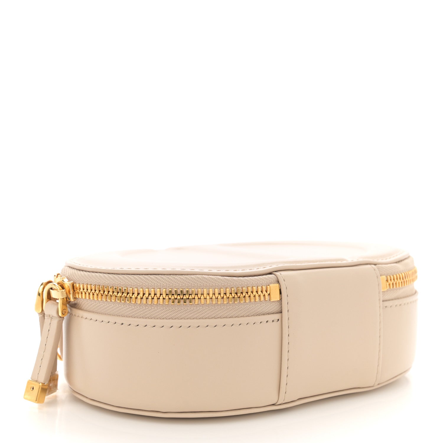 Christian Dior Calfskin CD Signature Oval Crossbody Camera Bag Caramel Beige