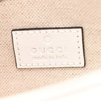 Gucci Calfskin Mini Horsebit 1955 Asymmetric Shoulder Bag White
