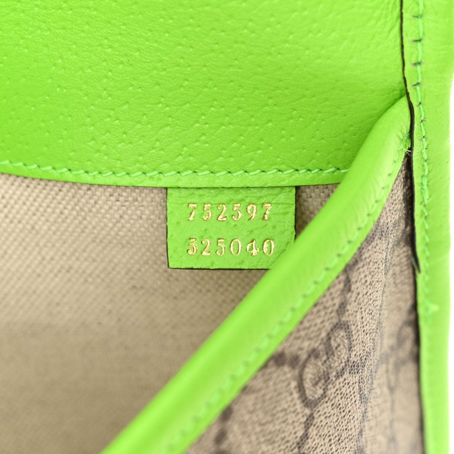 Gucci GG Supreme Monogram Web Small Ophidia Belt Bag Beige Ebony Electric Green