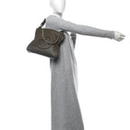 Gucci Sakai Be Green Calfskin Diagonal Stitched Small Blondie Tote Craclet Brown