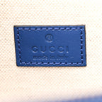 Gucci Calfskin GG Tennis Embossed Pocket Belt Bag Metal Blue