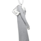 Gucci Calfskin Mini Horsebit 1955 Asymmetric Shoulder Bag White