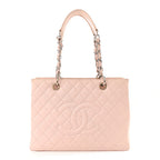 Chanel Caviar Quilted Grand Shopping Tote GST Light Pink