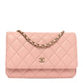 Chanel Caviar Quilted Wallet on Chain WOC  Light Pink
