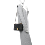 Christian Dior Lambskin Studded Medium Diorama Flap Bag Black