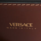 Versace Denim La Medusa Chain Shoulder Bag Navy Blue