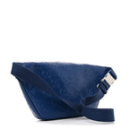 Gucci Calfskin GG Tennis Embossed Pocket Belt Bag Metal Blue