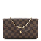 Louis Vuitton Damier Ebene Pochette Felicie Chain Wallet