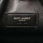 Saint Laurent Patent Calfskin Rendez-Vous Hobo Black