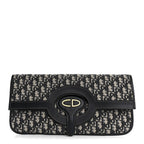Christian Dior Oblique Fold Over Clutch Blue