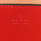 Gucci Calfskin Matelasse Diagonal Mini InterLocking G Heart Shoulder Bag Hibiscus Red
