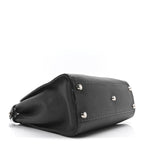 Fendi Cuoio Romano Selleria Bi-Color Medium Peekaboo Iconic Satchel Asfalto Latte