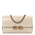 Saint Laurent Smooth Calfskin Le Maillon Chain Wallet Crema Soft
