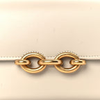 Saint Laurent Smooth Calfskin Le Maillon Chain Wallet Crema Soft