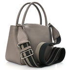 Prada Vitello Daino Soft Small Zippered Top Handle Bag Ninfea