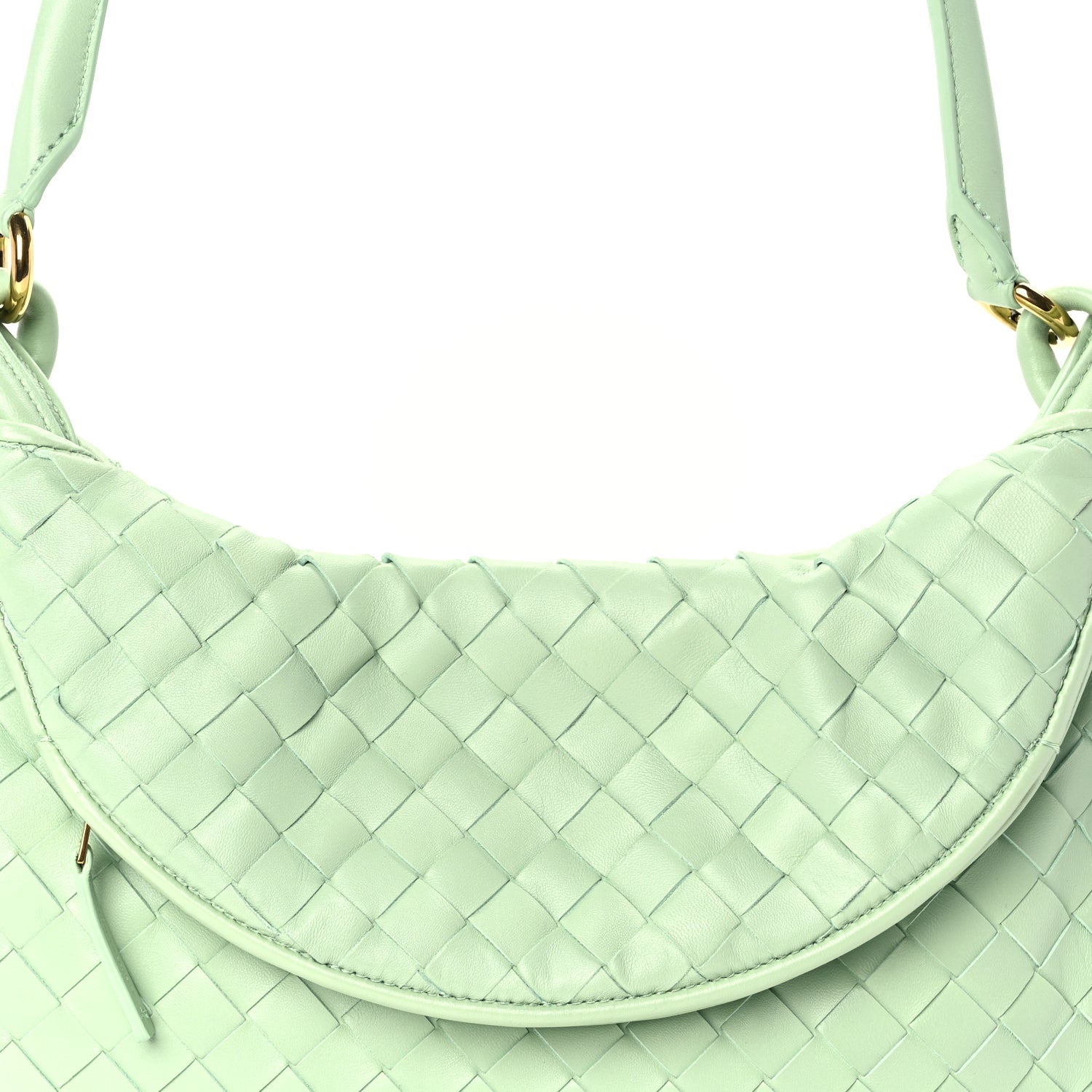 Bottega Veneta Nappa Intrecciato Medium Gemelli Fresh Mint