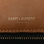 Saint Laurent Denim Suede Monogram Medium Niki Chain Satchel  Blue Cinnamon