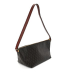 Saint Laurent Canvas Smooth Calfskin Le Monogramme Crossbody Bag Chestnut