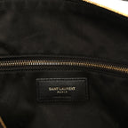 Saint Laurent Canvas Smooth Calfskin Le Monogramme Crossbody Bag Chestnut