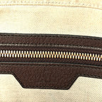 Gucci Monogram Jumbo GG Textured Dollar Calfskin Web Messenger Shoulder Bag Camel Ebony New Acero