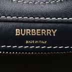 Burberry Smooth Calfskin Canvas Two Tone Mini Pocket Bag Natural Malt Brown