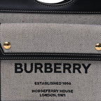 Burberry Smooth Calfskin Canvas Two Tone Mini Pocket Bag Natural Malt Brown