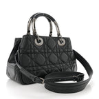 Christian Dior Calfskin Cannage Medium The Lady 95.22 Black