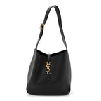 Saint Laurent Smooth Calfskin Small Le 5 A 7 Soft Hobo  Black