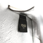 Fendi Crystal Vitello Laminato FF Petite Peekaboo I SEE U Satchel Crystal Argento