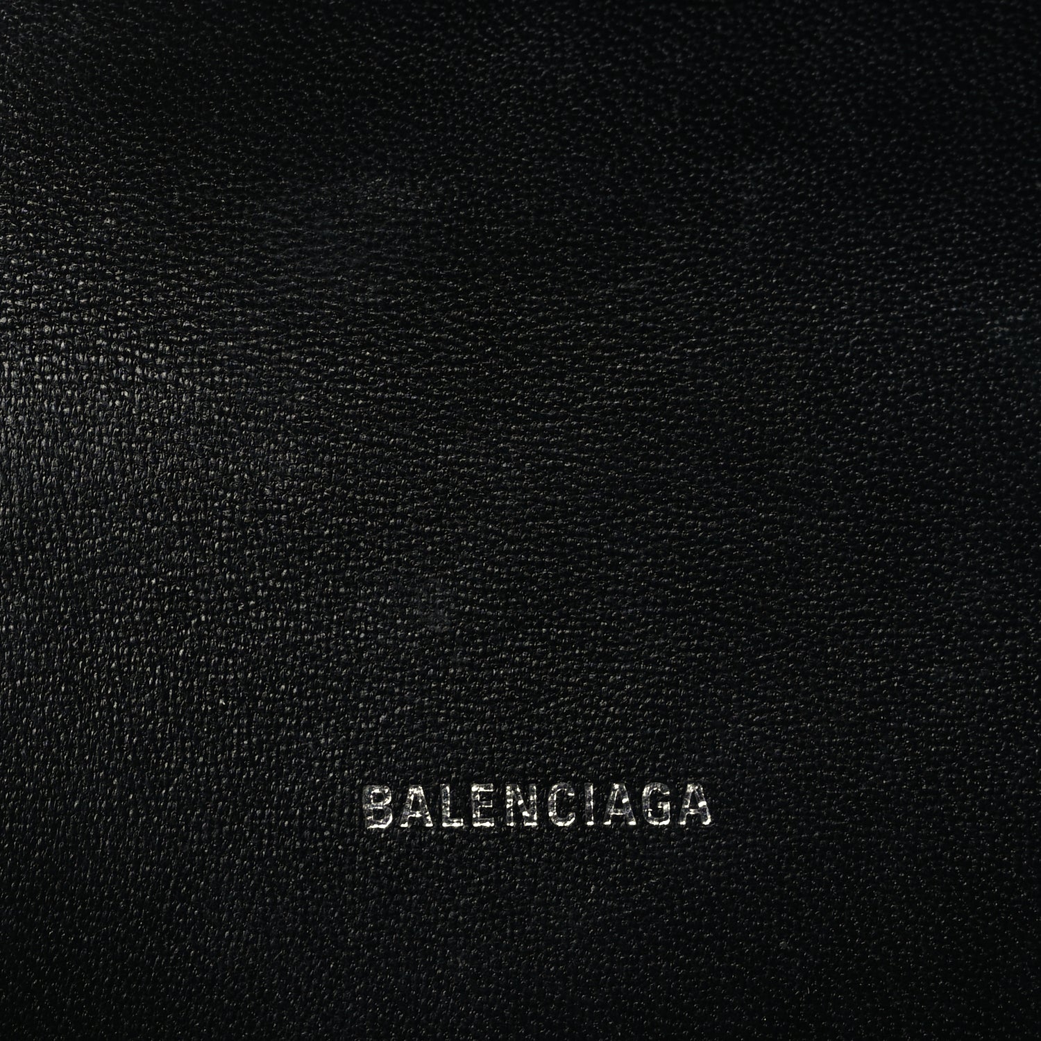 Balenciaga Shiny Calfskin Monochrome Crocodile Embossed Hourglass Top Handle Bag XS Black