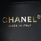 Chanel Braided Raffia Calfskin Quilted Mini Chanel 25 Handbag Black White