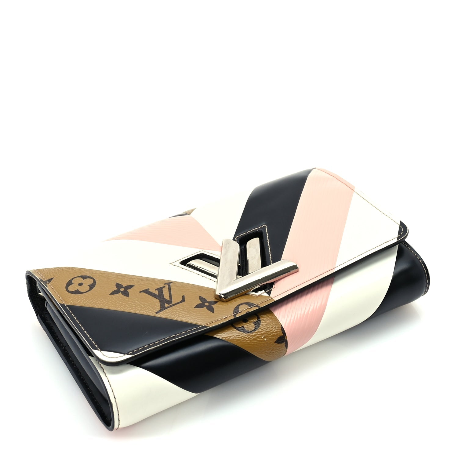 Louis Vuitton Epi Reverse Monogram Twist Chain Wallet Rose Ballerine