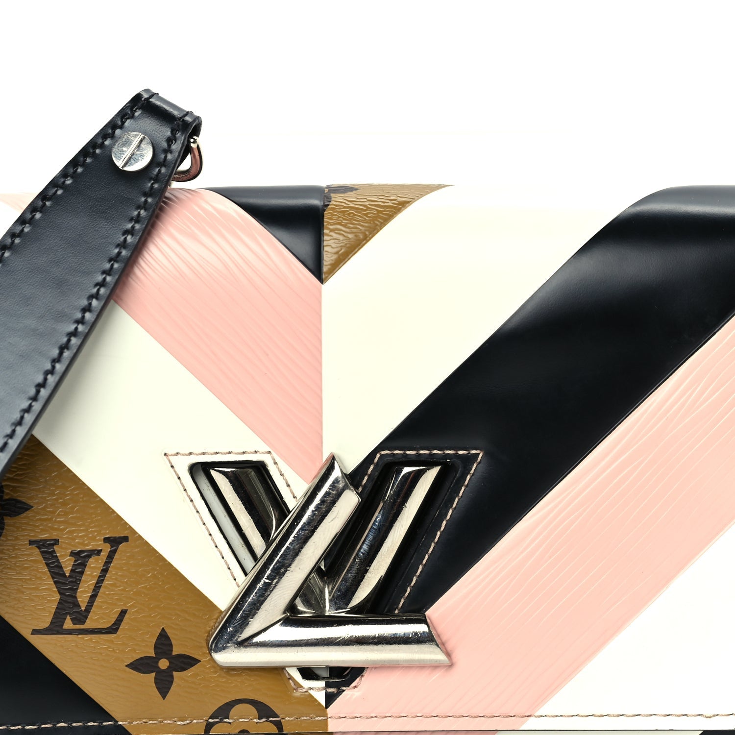 Louis Vuitton Epi Reverse Monogram Twist Chain Wallet Rose Ballerine