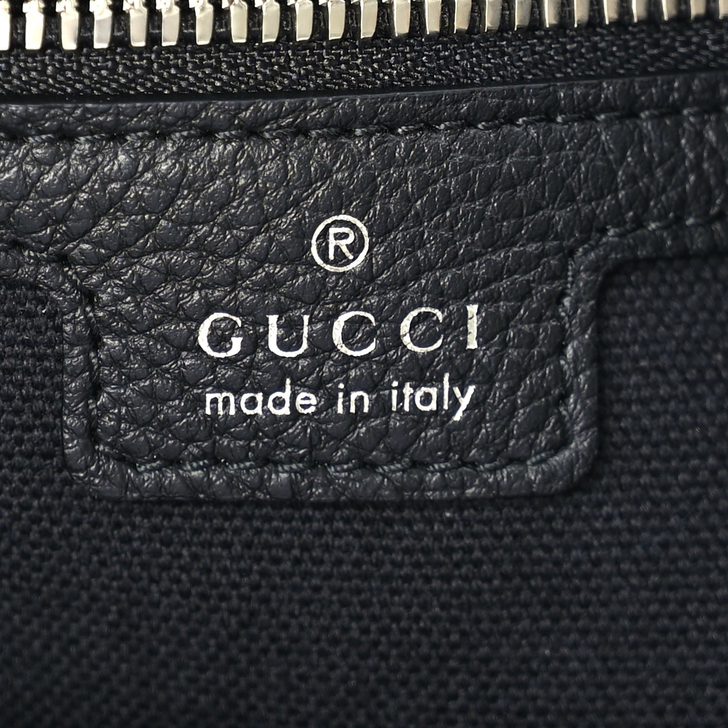 Gucci Grained Calfskin Large B Shoulder Bag Black