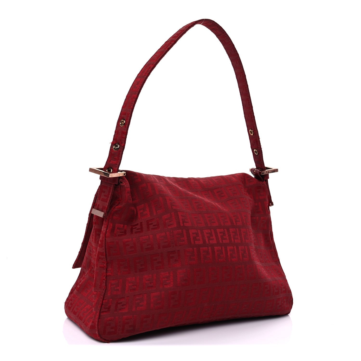 Fendi Zucchino Mama Baguette Bordeaux Rubino