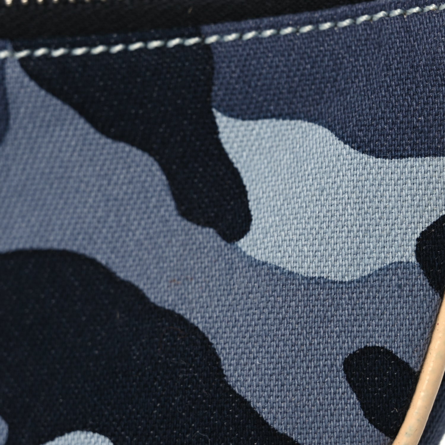 Christian Dior Canvas Camouflage Mini Saddle Pochette Blue