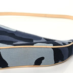 Christian Dior Canvas Camouflage Mini Saddle Pochette Blue