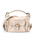 Chloe  Shiny Calfskin Medium Double Carry Camera Bag Sweet Beige